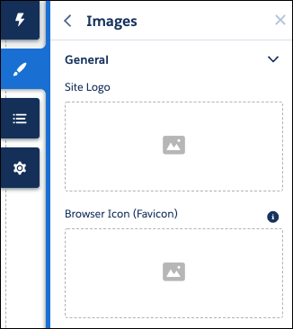 The Images tab in the Theme panel