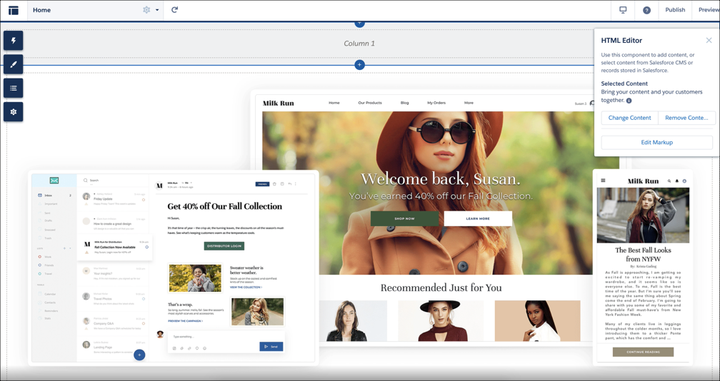 Banner showing the image rendered by the expression used in HTML Editor