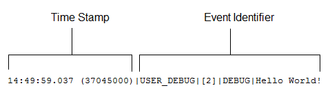 Debug Log Line Example