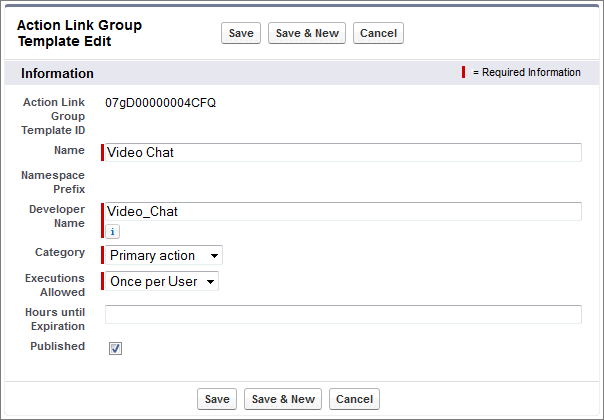 action link group template