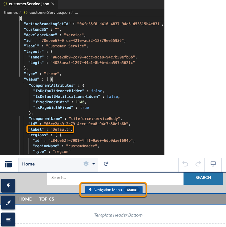 Component attributes developer name
