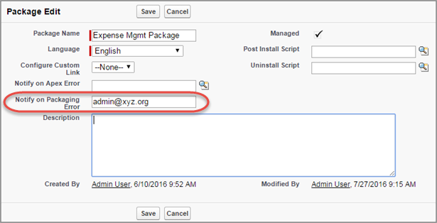 Notification Setting in a Partner Org