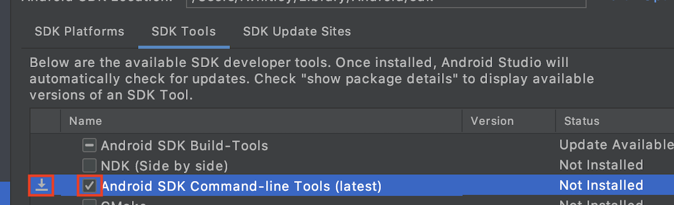 Command-line tools download