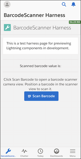 Lightning web component with a Scan an Item button