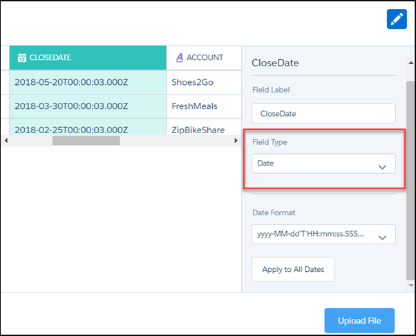 Screenshot of a datasaet.