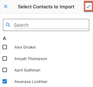 UX of Android contact selection