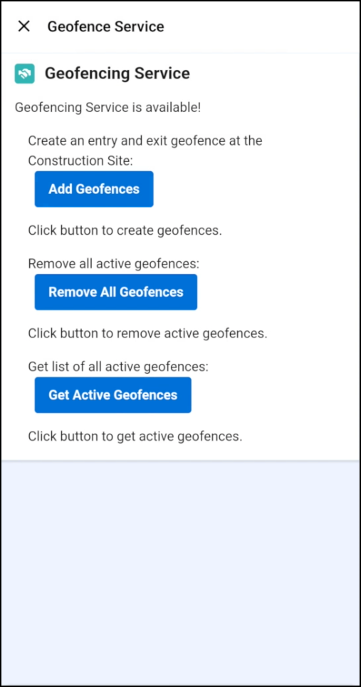 Geofencing Service UI