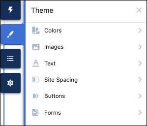 The Theme panel