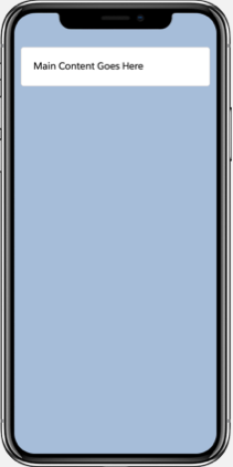 Mobile page showing a grid with one column