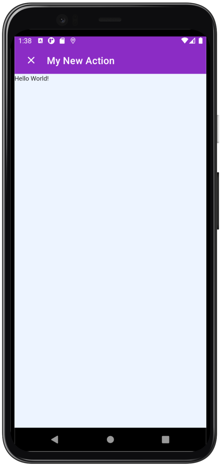 Custom LWC action on Android