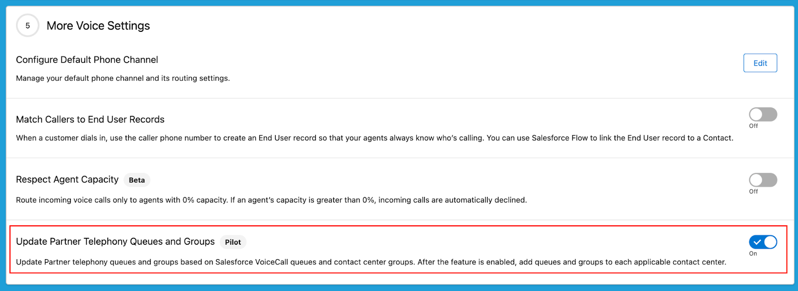 Update partner telephony queues and groups