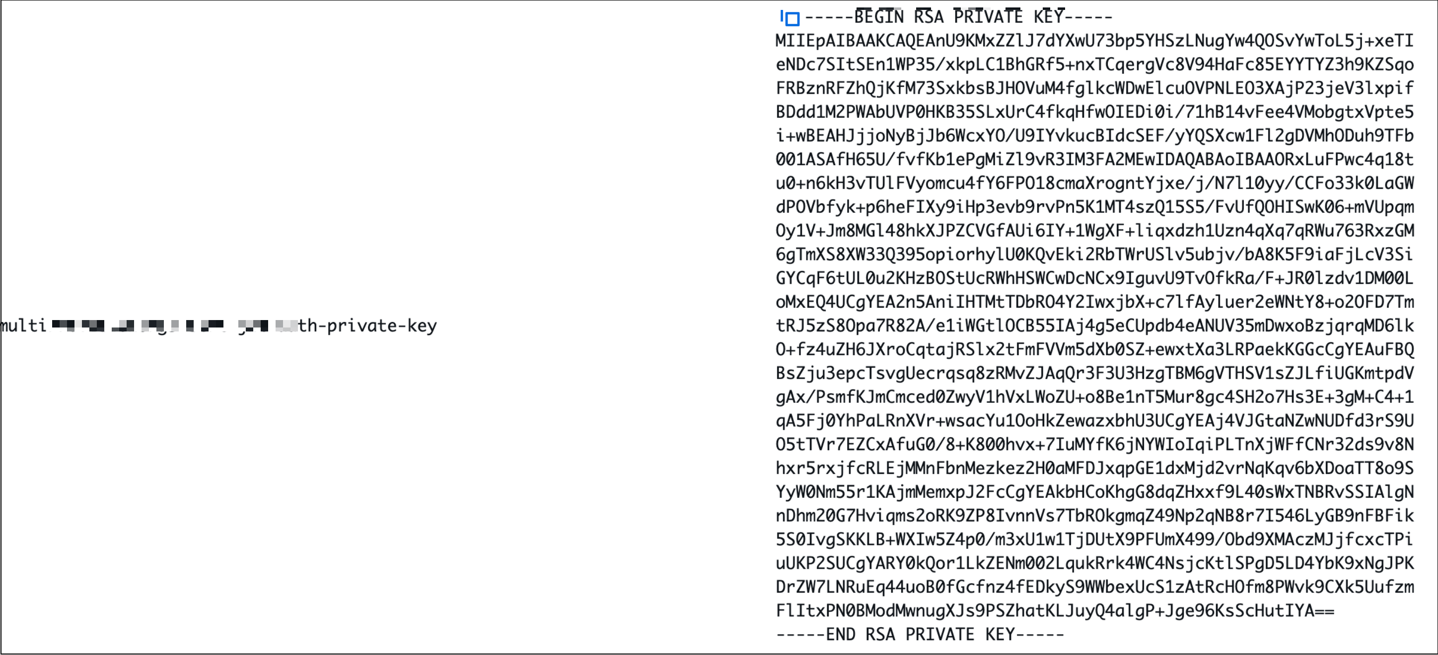 Key after formatting