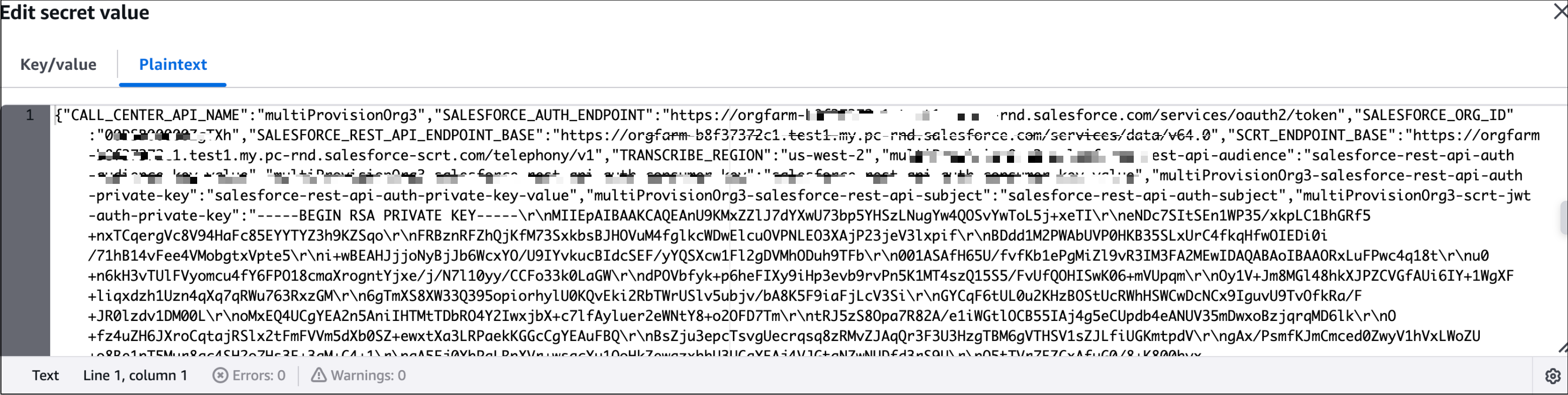 Key before formatting