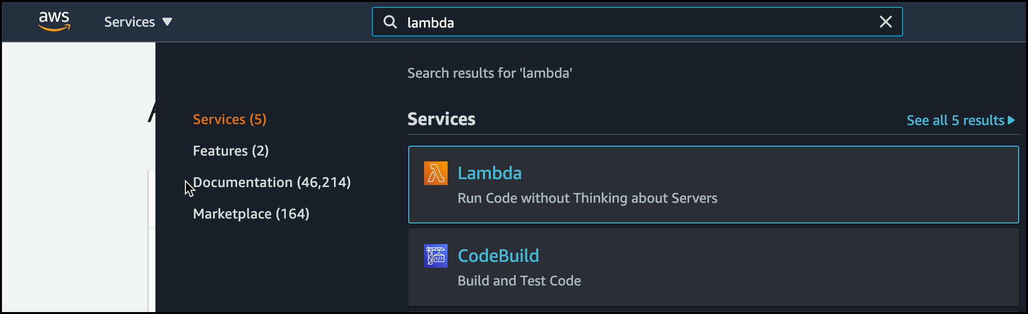 Search for Lambda