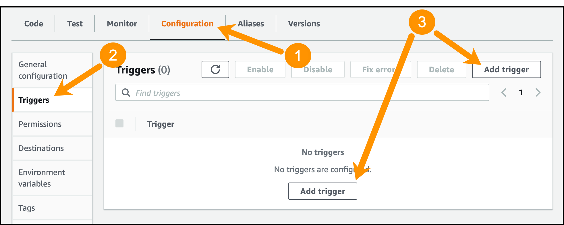 Add trigger button