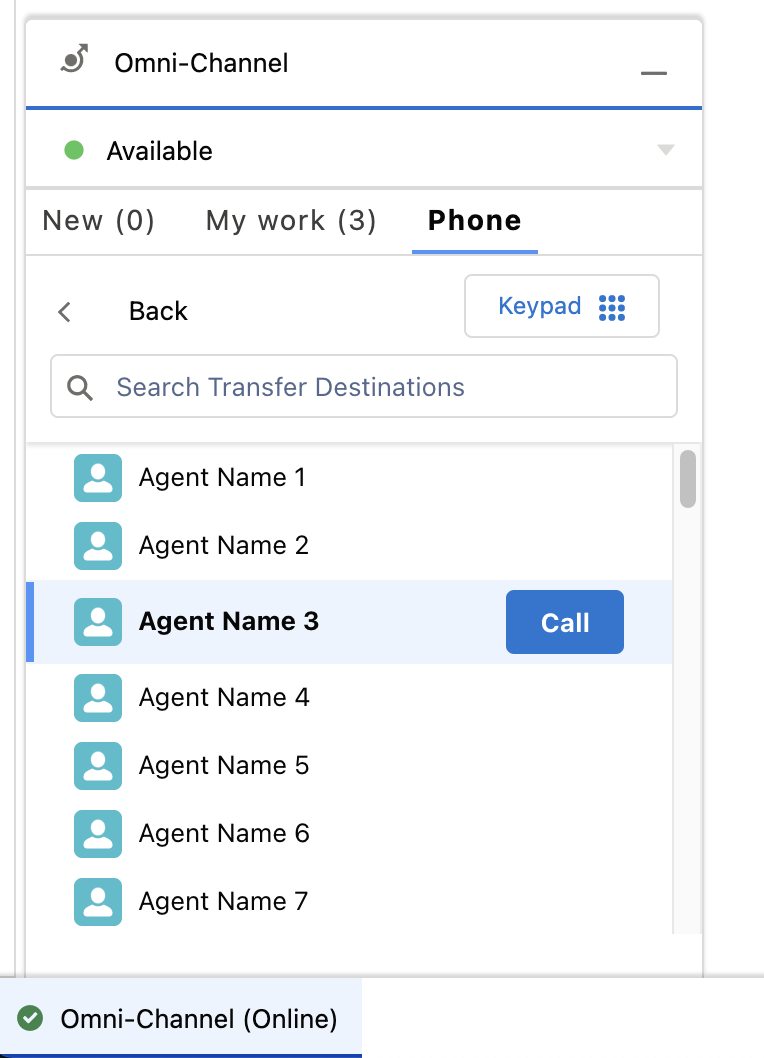 Phone contact search