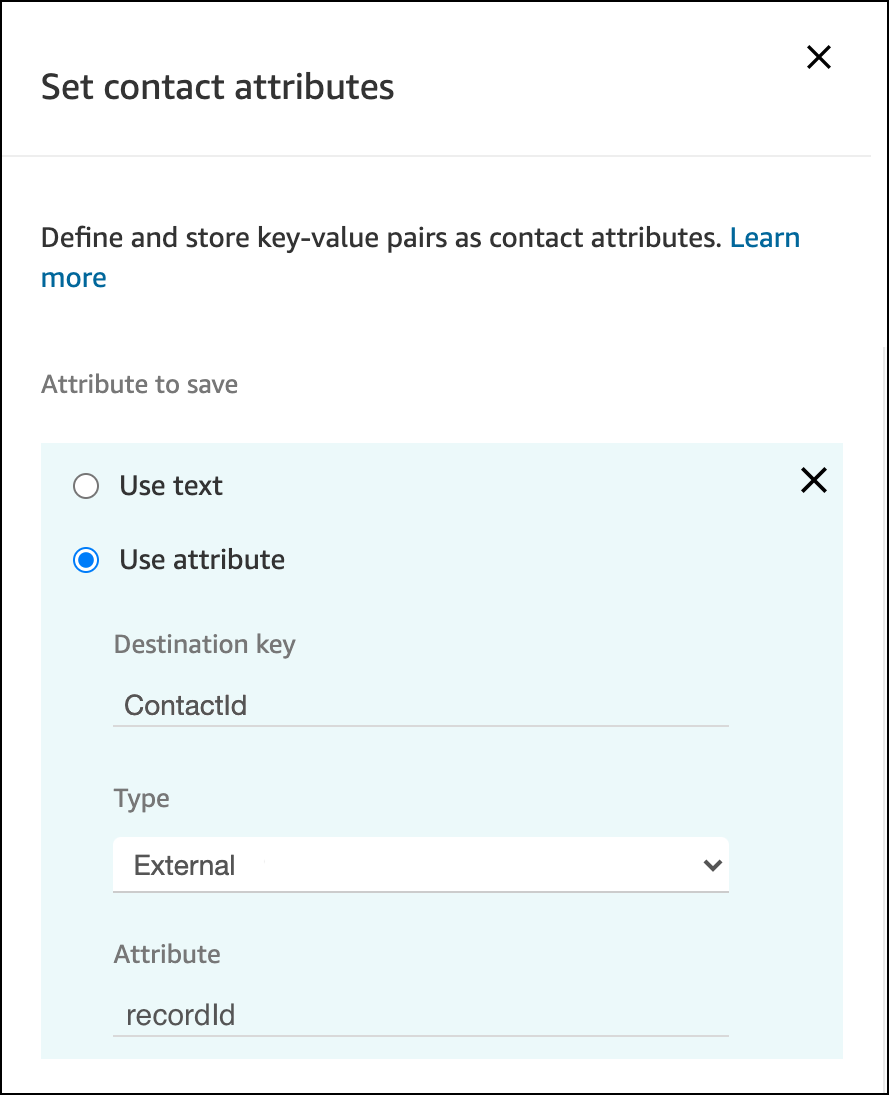 Set external attribute