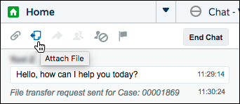 Attach file in Service Cloud