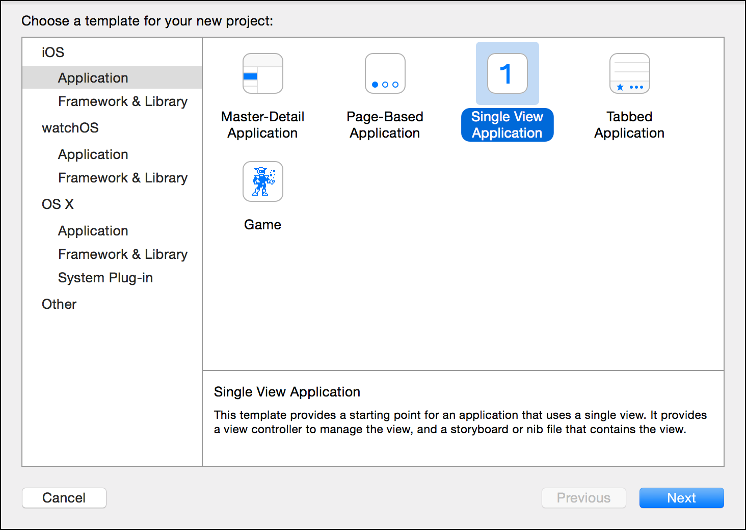 Single view application