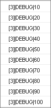 整数のリストを反復処理する for ループの出力