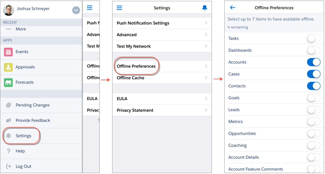 Salesforce1 オフラインキャッシュを手動で更新