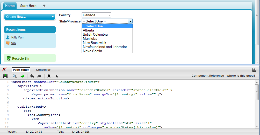 Visualforce ページのカスタム設定