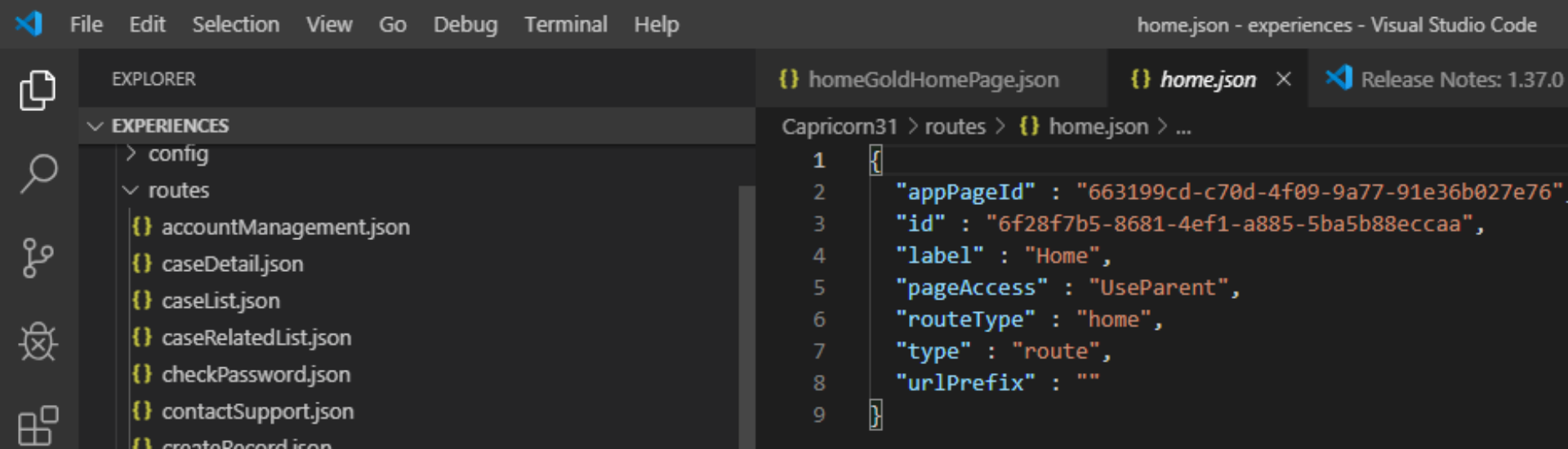 ルートファイル JSON のルート表示ラベル