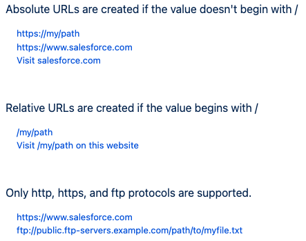 Url Project Output Example Example Previews for Lightning Components