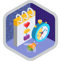 Scheduled Flow and Subflow Superbadge Unit Logo